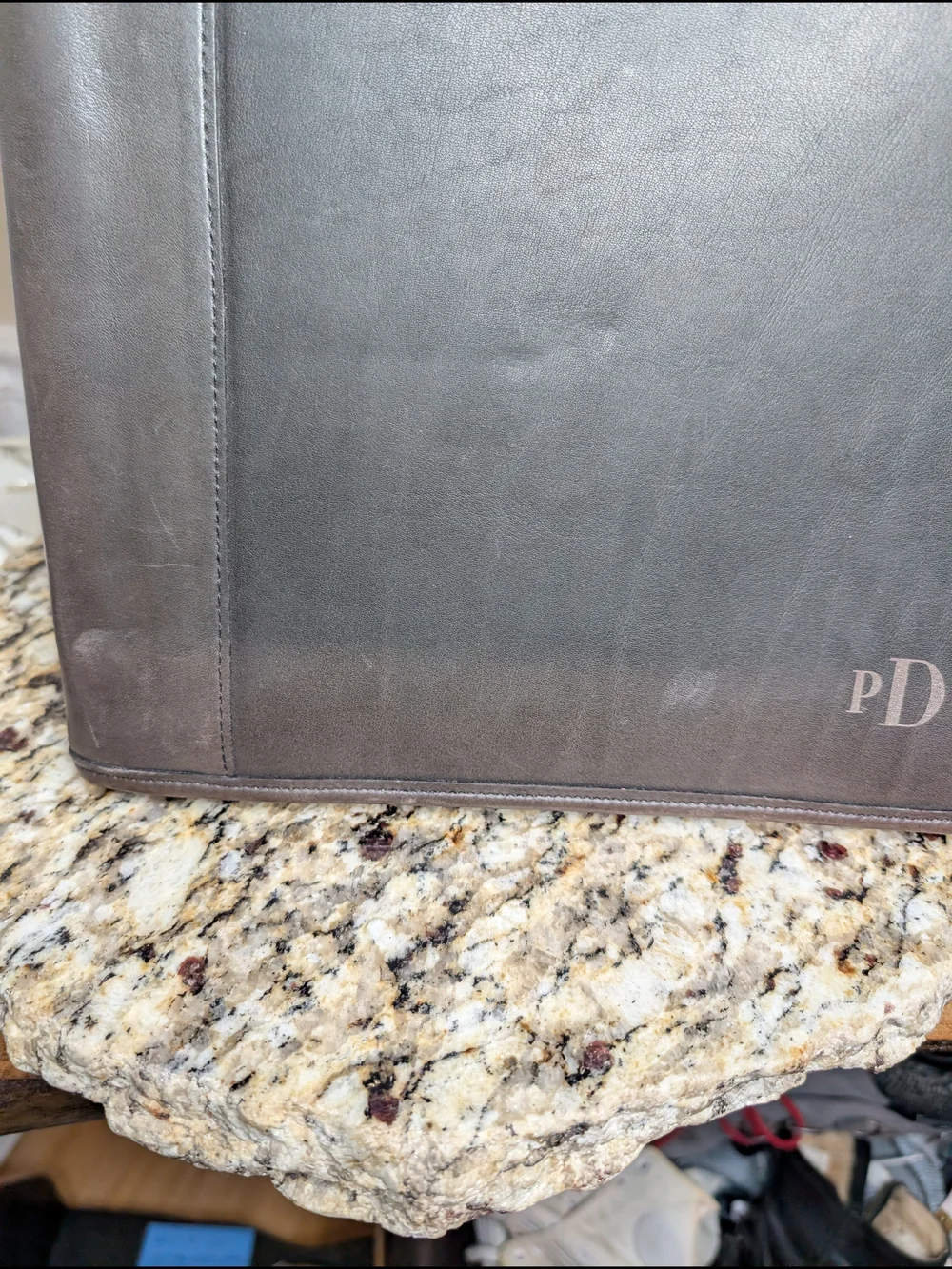 Coach Black Leather Zipper Portfolio